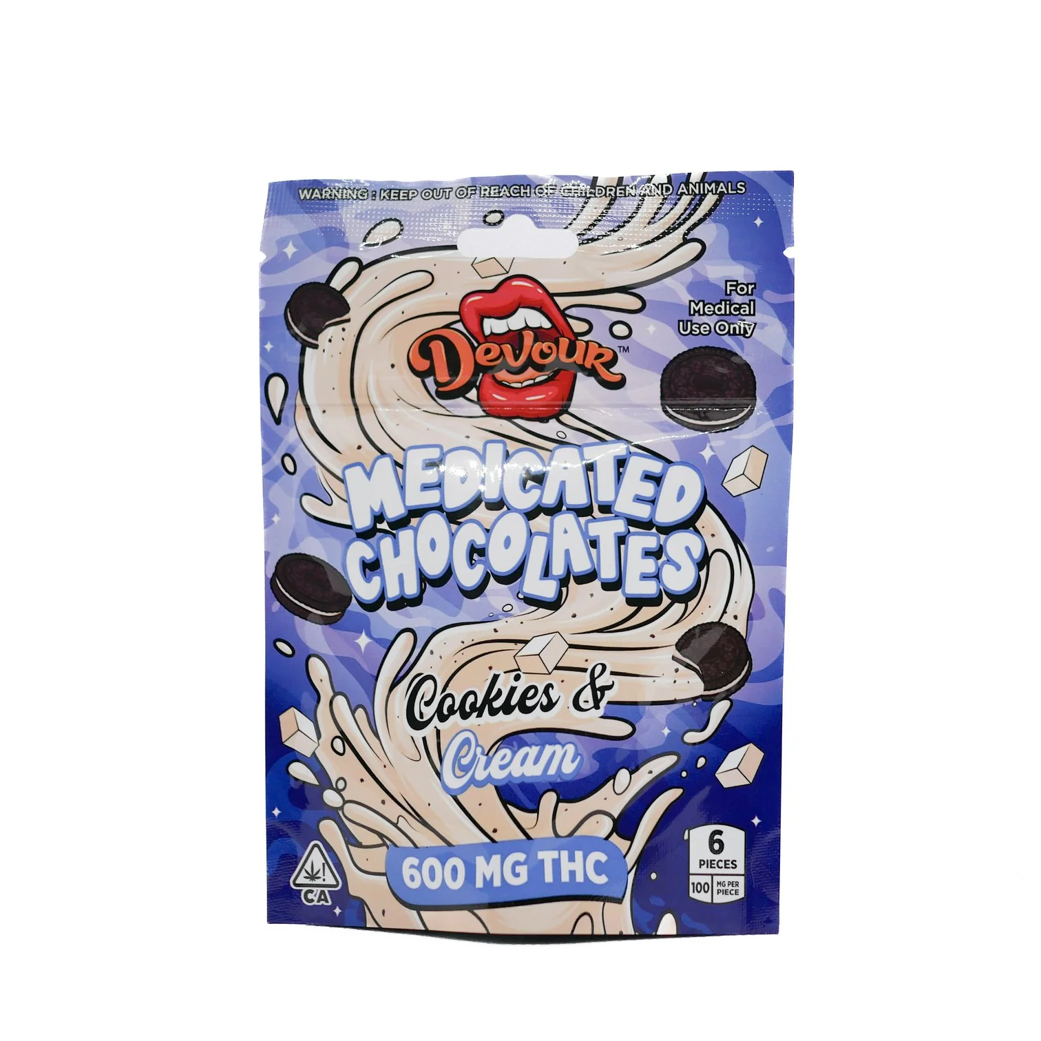 devour cookies & cream medicated chocolate devour brand devour cookies & cream medicated chocolate devour brand
