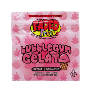 faded fruits bubblegum gelato gummies 500mg thc faded fruits gummies