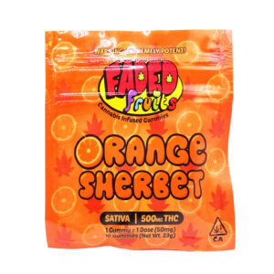 faded fruits orange sherbet 500mg thc gummies faded fruits gummies