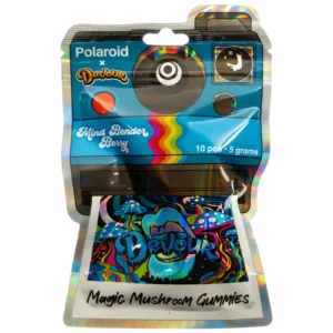 polaroid x devour mind bending berry 5g magic mushroom gummies devour brand