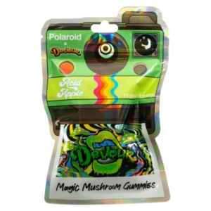 polaroid x devour acid apple 5g magic mushroom gummies devour brand